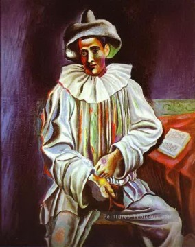 Pierrot 1918 cubiste Pablo Picasso Peinture à l'huile